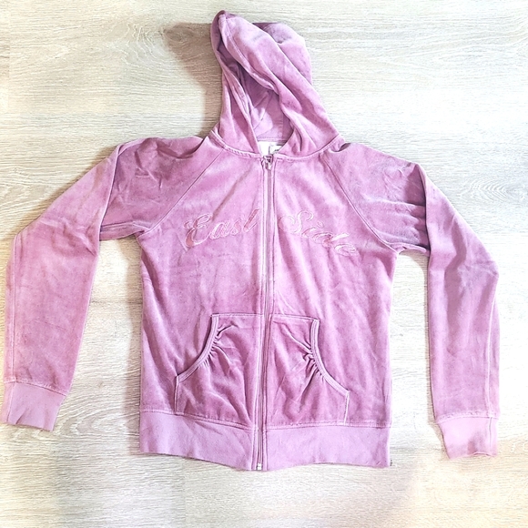 Zara Tops - ZARA TRF ZIP East Side Pink FRONT HOODIE Size Medium